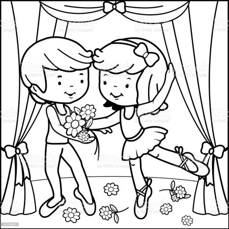 Современные танцы раскраска для детей