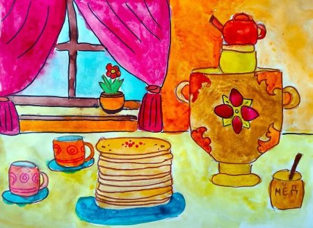 Масленица рисунок