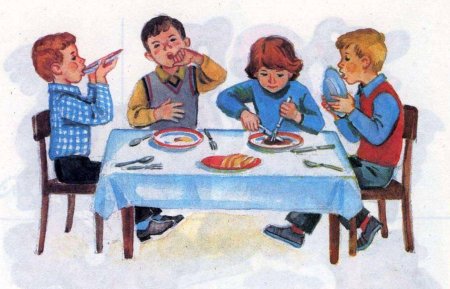 Столовая в школе мультяшная