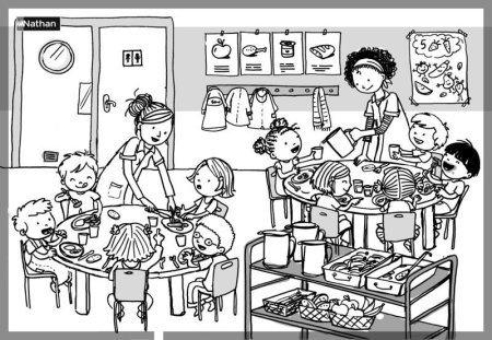 Ресторан раскраска для детей