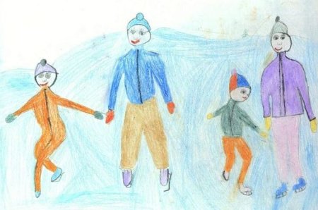 Моя спортивная семья рисунки