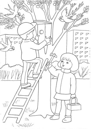 Весенние раскраски