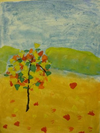 Рисование осенний листопад