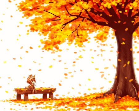 Листья падают с деревьев