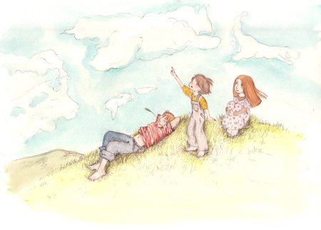 Иллюстрации акварель Дружба