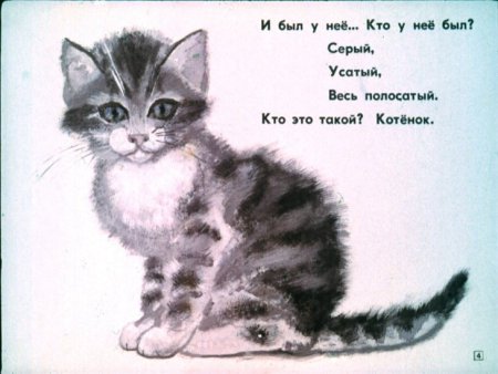 Усатый полосатый рисование Комарова