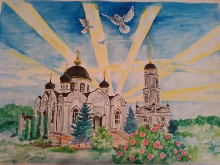 Церковь рисунок