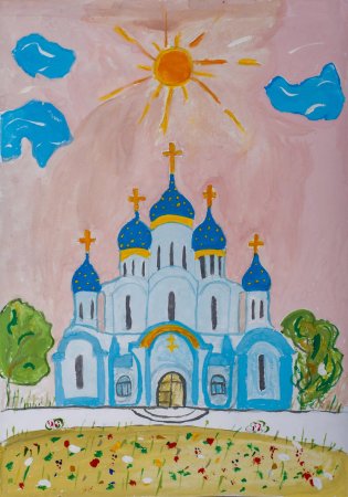 Церковь рисунок