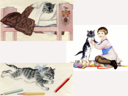 Усатый полосатый рисование Комарова