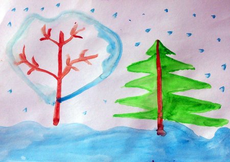 Рисование зима