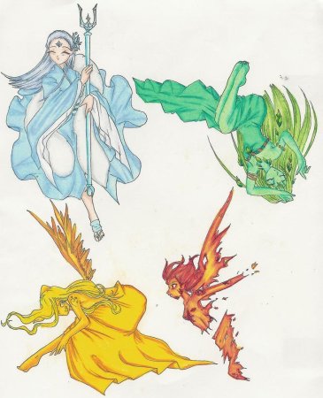 Элементали огня воды земли воздуха