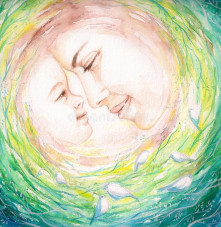 Рисунок на тему мать и дитя