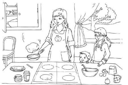 Раскраска Масленица для детей