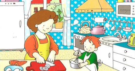 Сюжетная картина на кухне