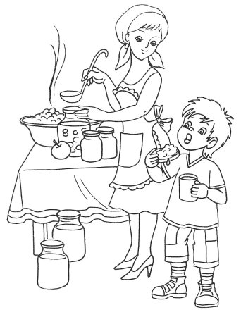 Раскраски на тему мама