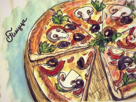 Пицца рисунок