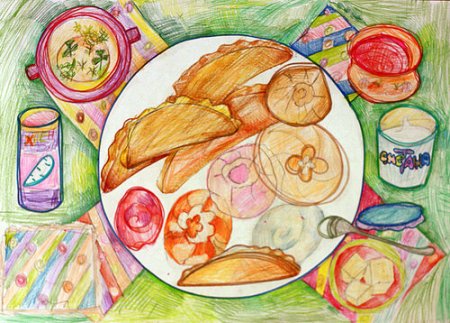 Рисование для детей полезные продукты