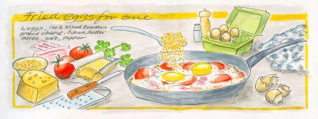 Омлет рисунок