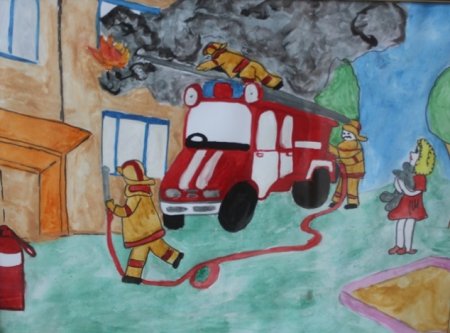 Рисунок на тему пожарная часть