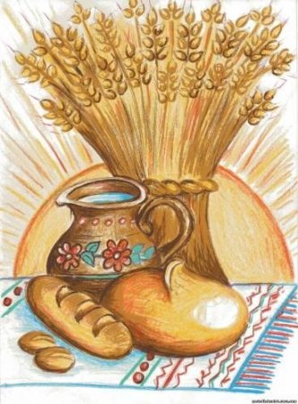 Рисование на тему хлеб