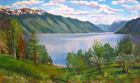 Телецкое озеро в живописи алтайских художников