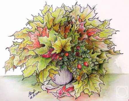 Осень раскраска для детей