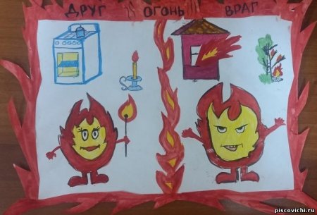 Огонь-друг огонь-враг рисунки