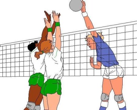 Раскраска спорт волейбол для детей