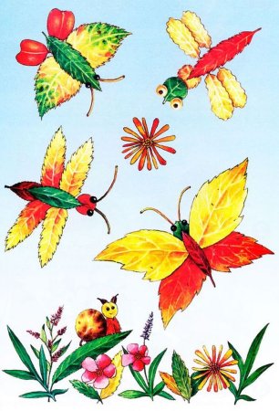 Аппликация на тему осень