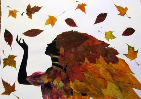 Аппликация осенние листья