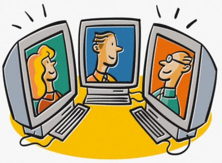 Общение в интернете иллюстрация