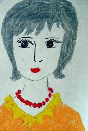 Портрет мамы рисунок