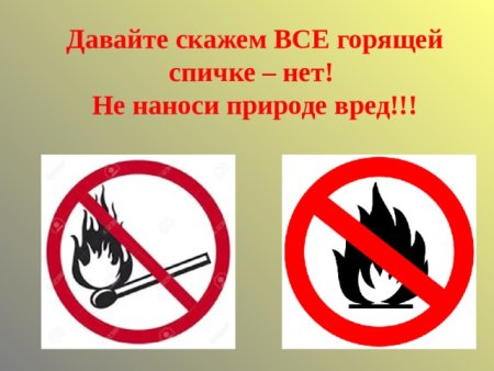 Плакат осень без дыма