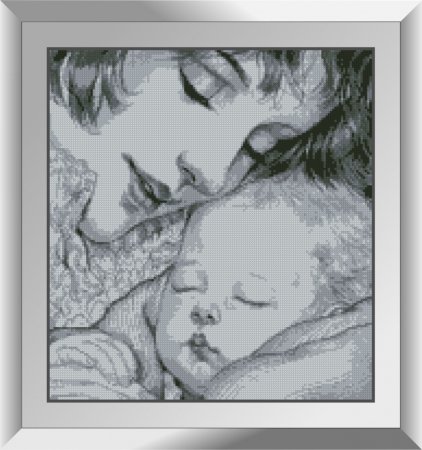 Гравюра мать и дитя