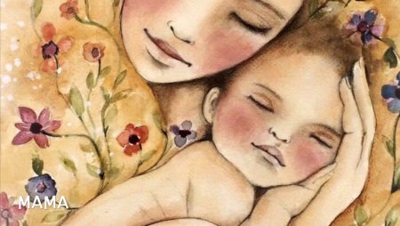 Мать и дитя рисунок