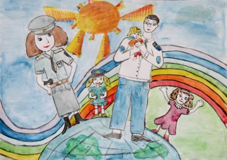Участковый глазами детей рисунки на конкурс для детей