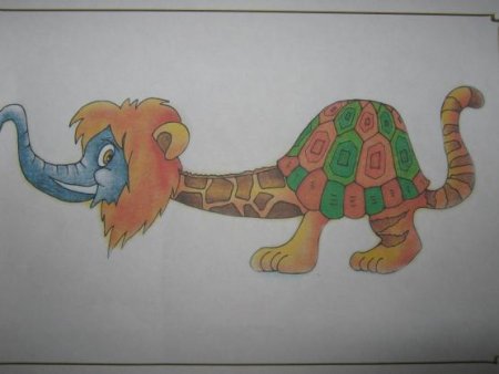 Фантастическое животное из частей разных животных