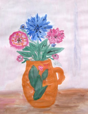 Ваза с цветами изо