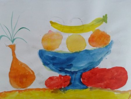 Рисование акварелью натюрморт