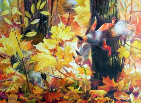 Художник Юлия неприятель белки