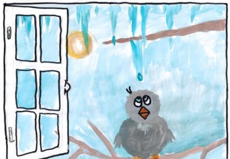 Рисование Весенняя капель