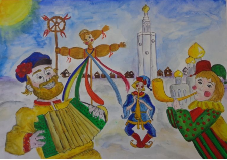 Кустодиев осенний сельский праздник