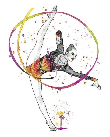 Гимнастка рисунок