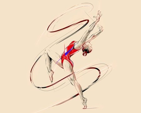 Художественные гимнастки рисунки