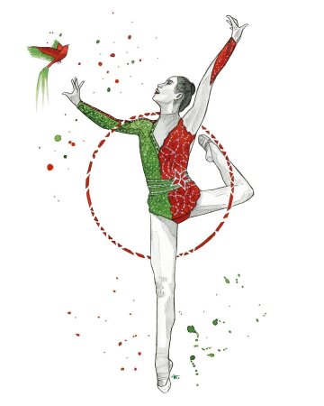 Гимнастка рисунок