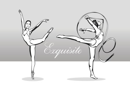 Раскраска художественная гимнастика булавы