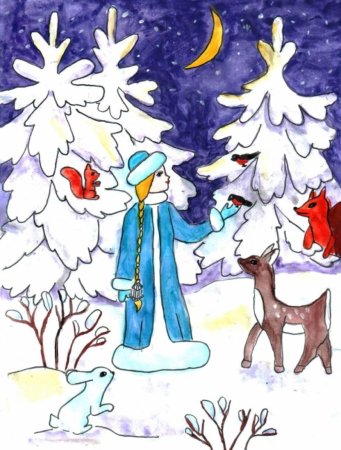 Рисунок на тему зима
