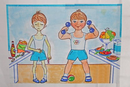 Детские рисунки про спорт
