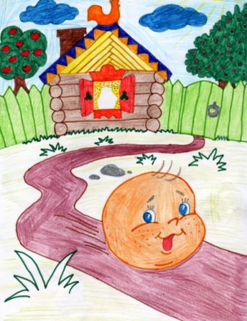 Рисунок на тему Колобок