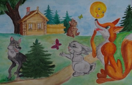Рисунок на тему Колобок
